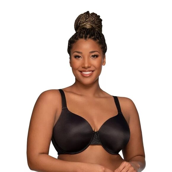 NWT Vanity Fair Beauty Back Back Minimizer Bra Sz 38DDD Midnight Black 76080 - Picture 1 of 7